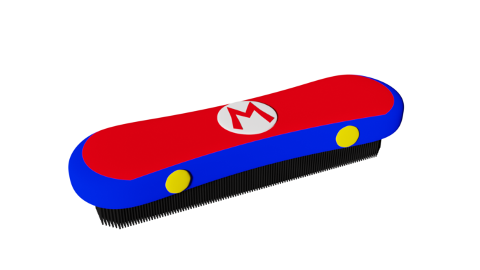 Une brosse aux couleur de Mario.